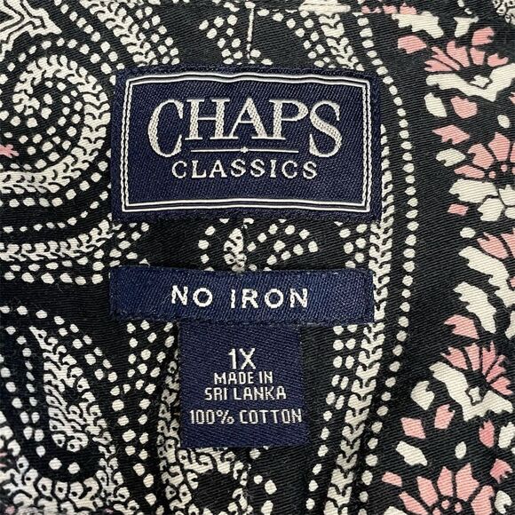 Chaps Women's Long Sleeve Paisley Button-Up Blouse Top Size 1X Floral M185 -4 - Picture 7 of 13